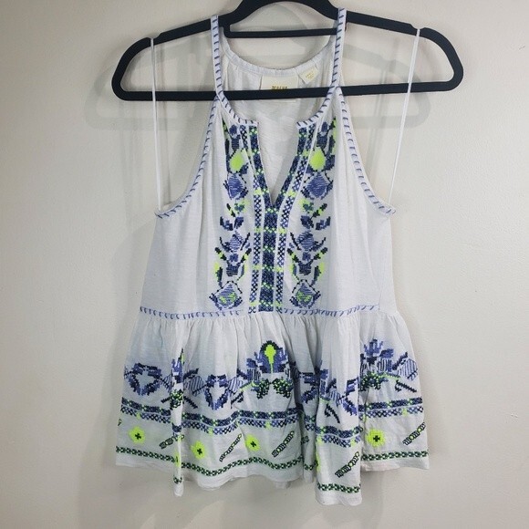 Maeve Neela Embroidered Babydoll Top size small - Picture 3 of 8